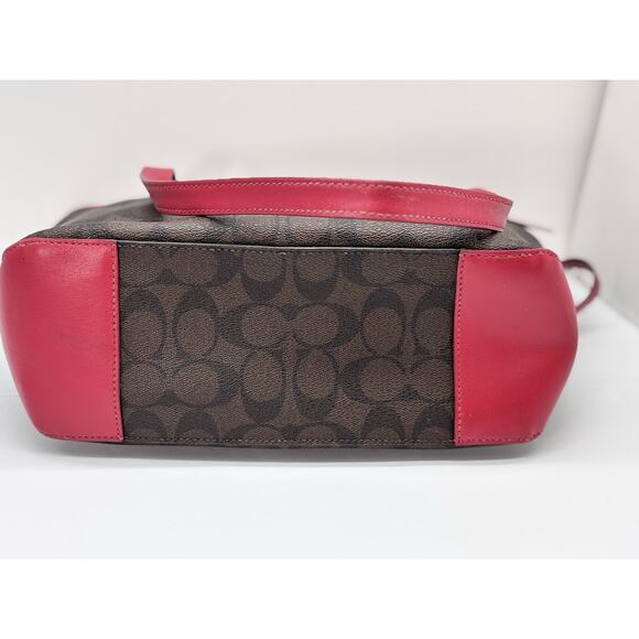 Coach City Zip Tote F58294- Shoulder Bag/Handbag/Purse Pink/Red leather Trim - Picture 7 of 16